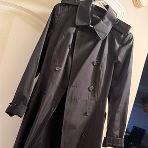 Women’s Black Double-Breasted Trench Coat